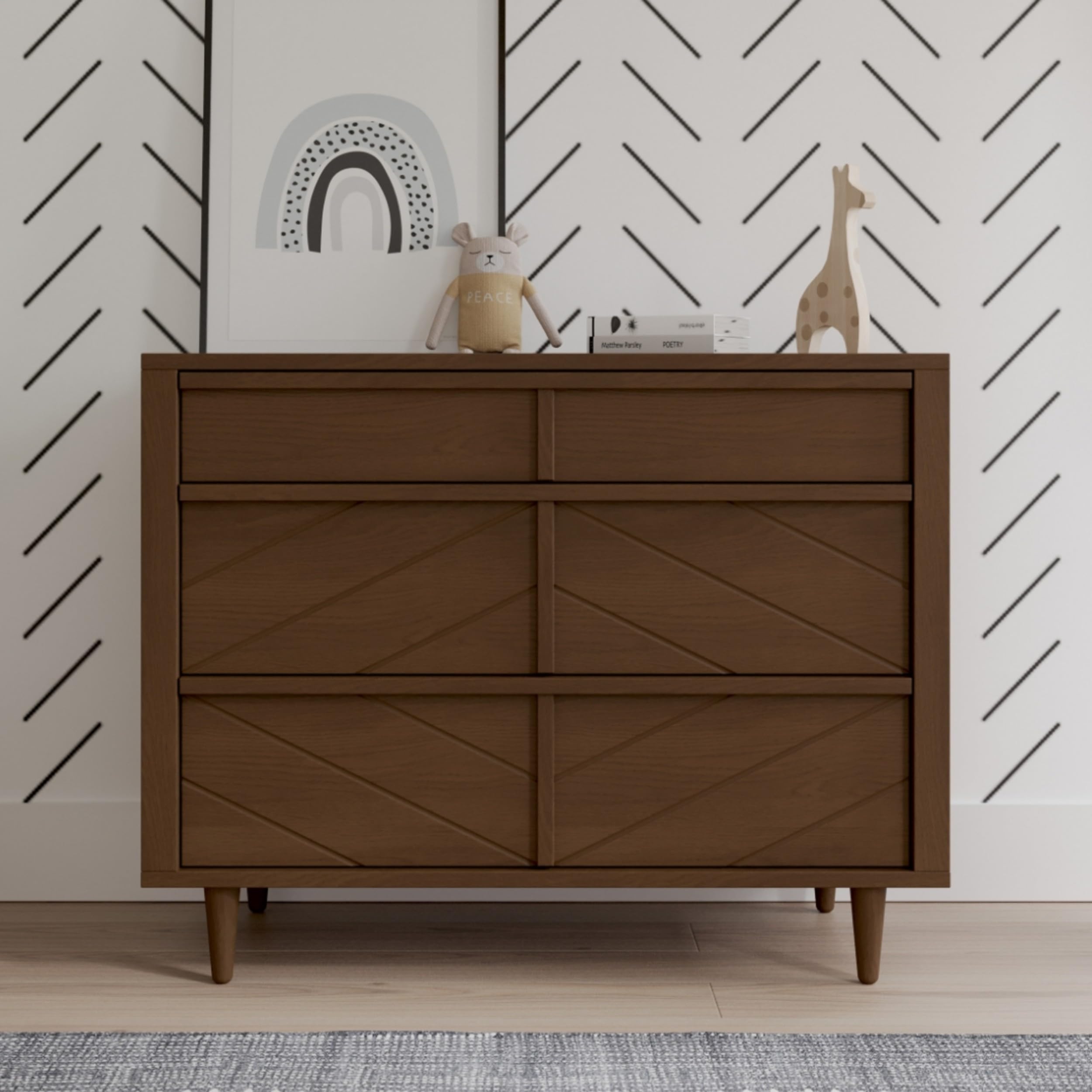 Surrey Hill Crib and Dresser Nursery Set, 2-Piece, Includes 4-in-1 Convertible