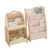 Kids Bookshelf with Storage, 3-Piece Modular Wooden Bookcase