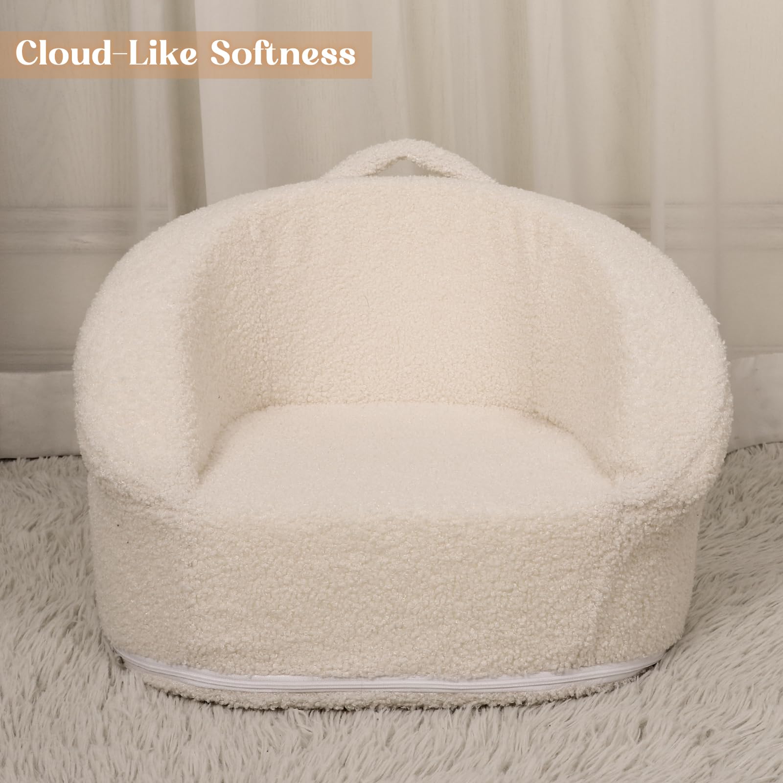 Mini Plush Toddler Chair with Carry Handle