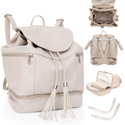 Journey Pearl Vegan Leather Diaper Bag Backpack | Elegant