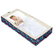 100% Cotton Lining Portable Foldable Toddler Travel Bed - Soft Foam Floor Bed