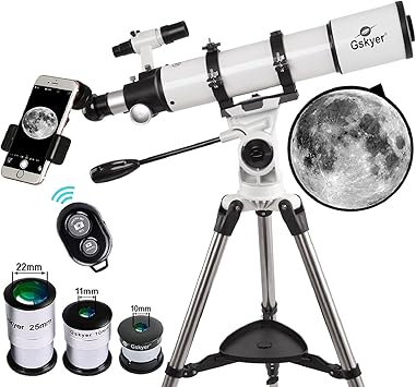Telescope, 70mm Aperture 400mm AZ Mount Astronomical Refracting Telescope