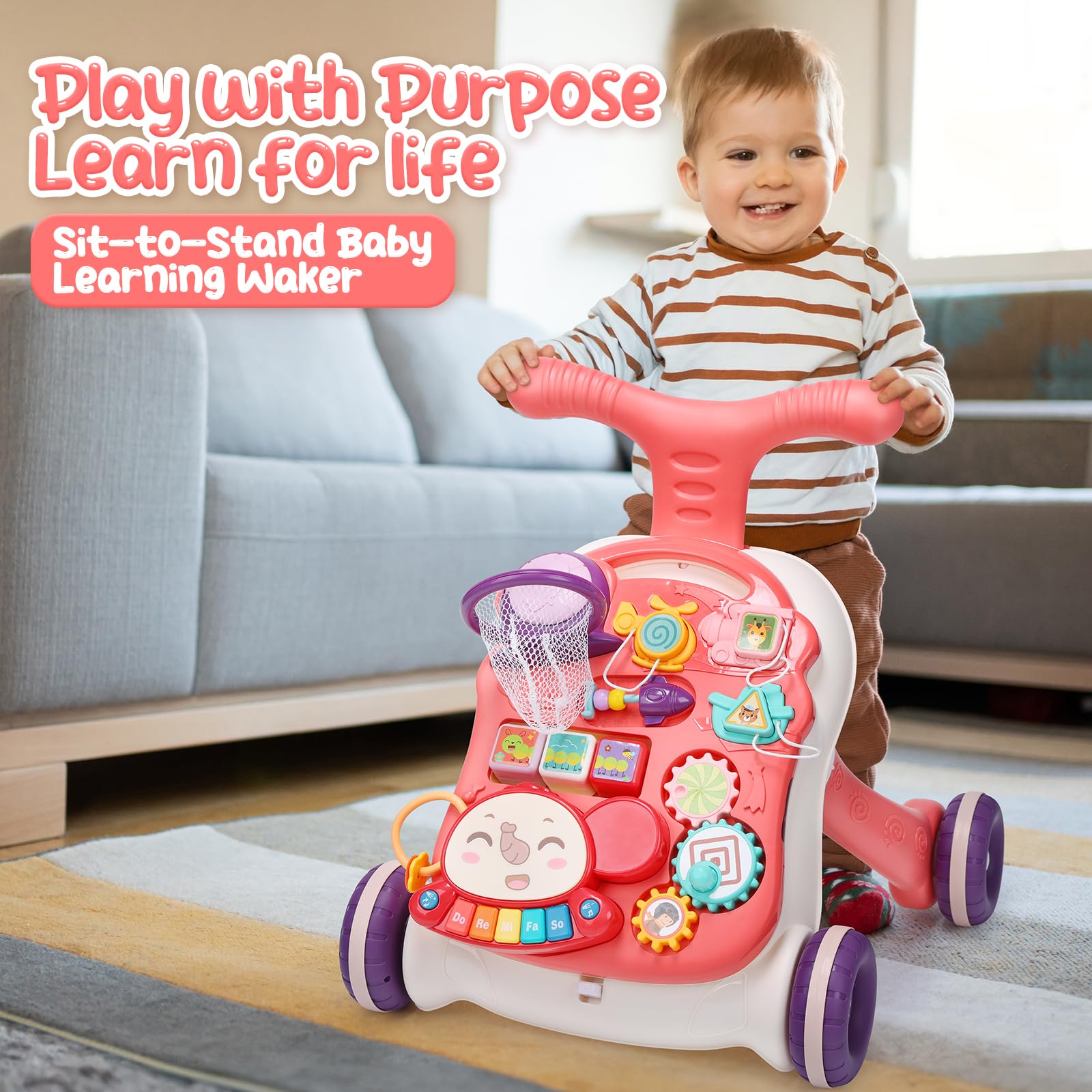 2-in-1 Baby Walker and Activity Center
