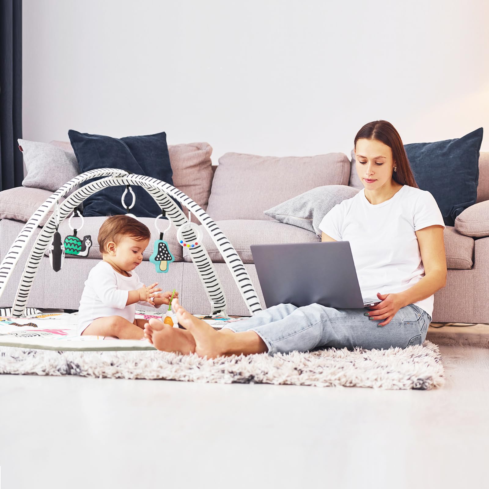 Baby Play Mat Tummy Time Mat with Exclusive Foldable Design