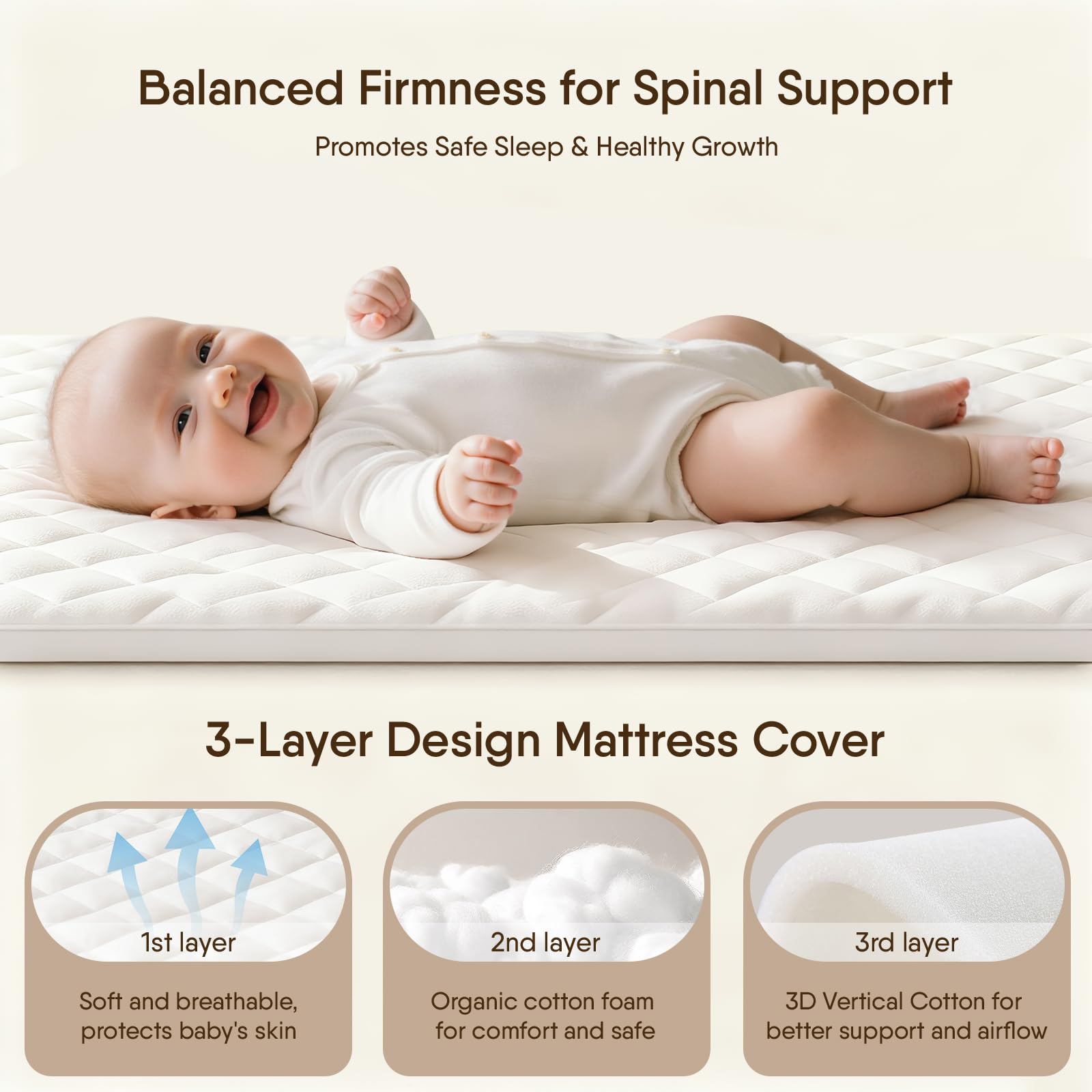 Bedside Bassinet with Breathable Mesh and Adjustable Height