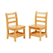 Three Rung Ladderback Chair with Storage, 12in Seat Height
