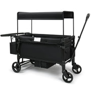Stroller Wagon, 2 Seater Kids Wagon, Collapsible with 5-Point Harnesses, Zipper Door