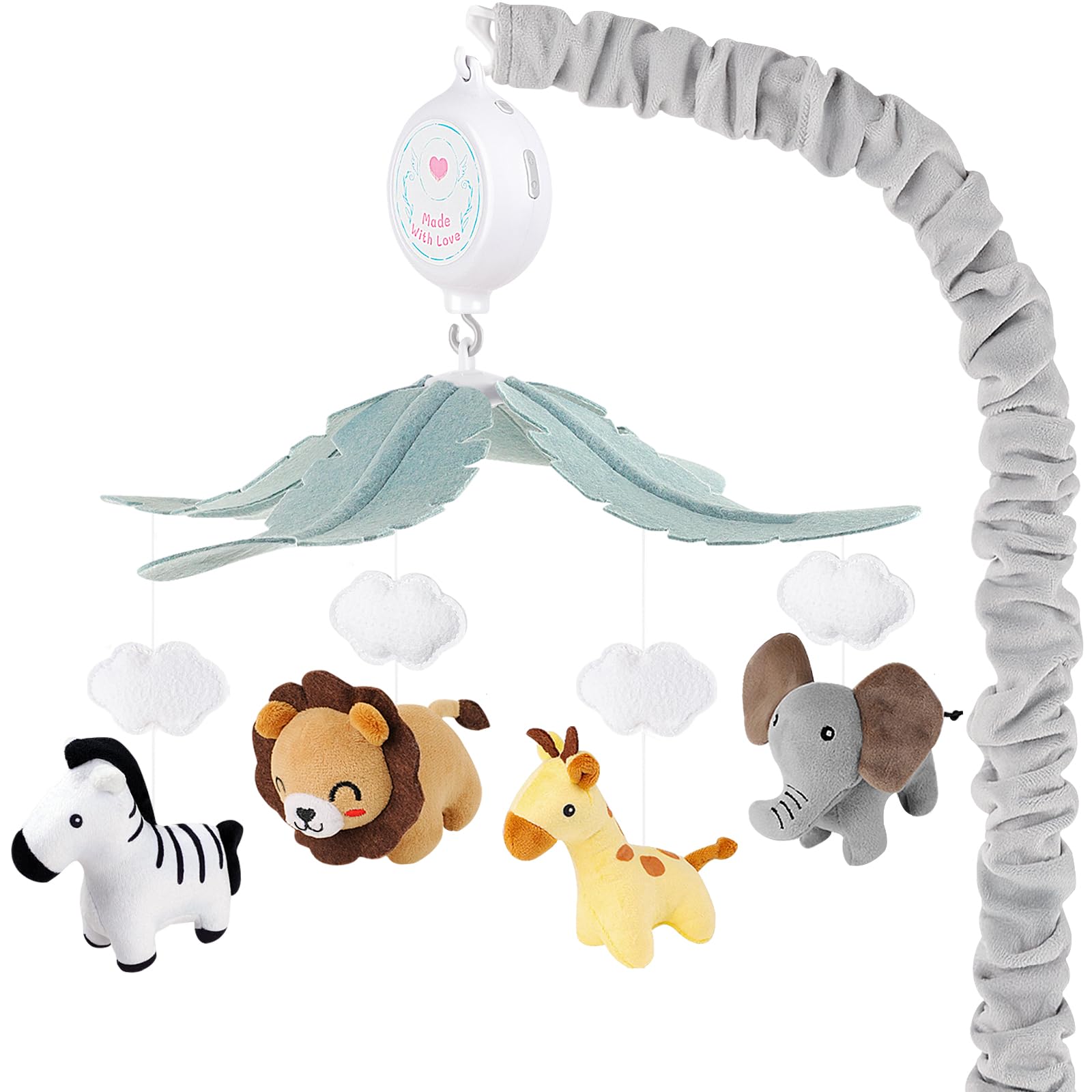Animals Crib Mobile for Boys & Girls - Safari Baby Mobile for Crib