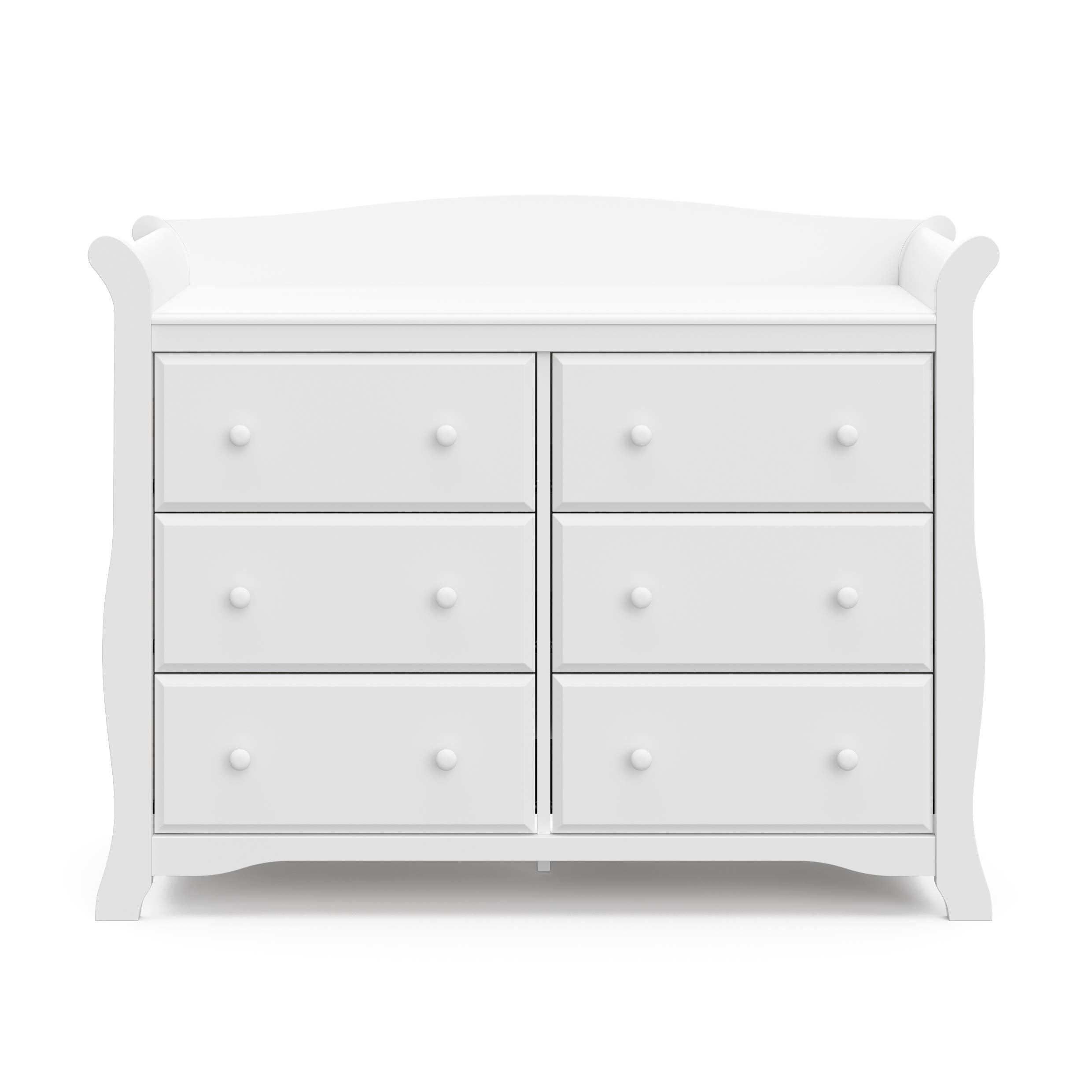 Avalon 6 Drawer Double Dresser (White) – Dresser for Kids Bedroom