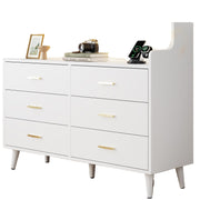 47.2" Wooden Dresser for Bedroom with Charging Station and LED