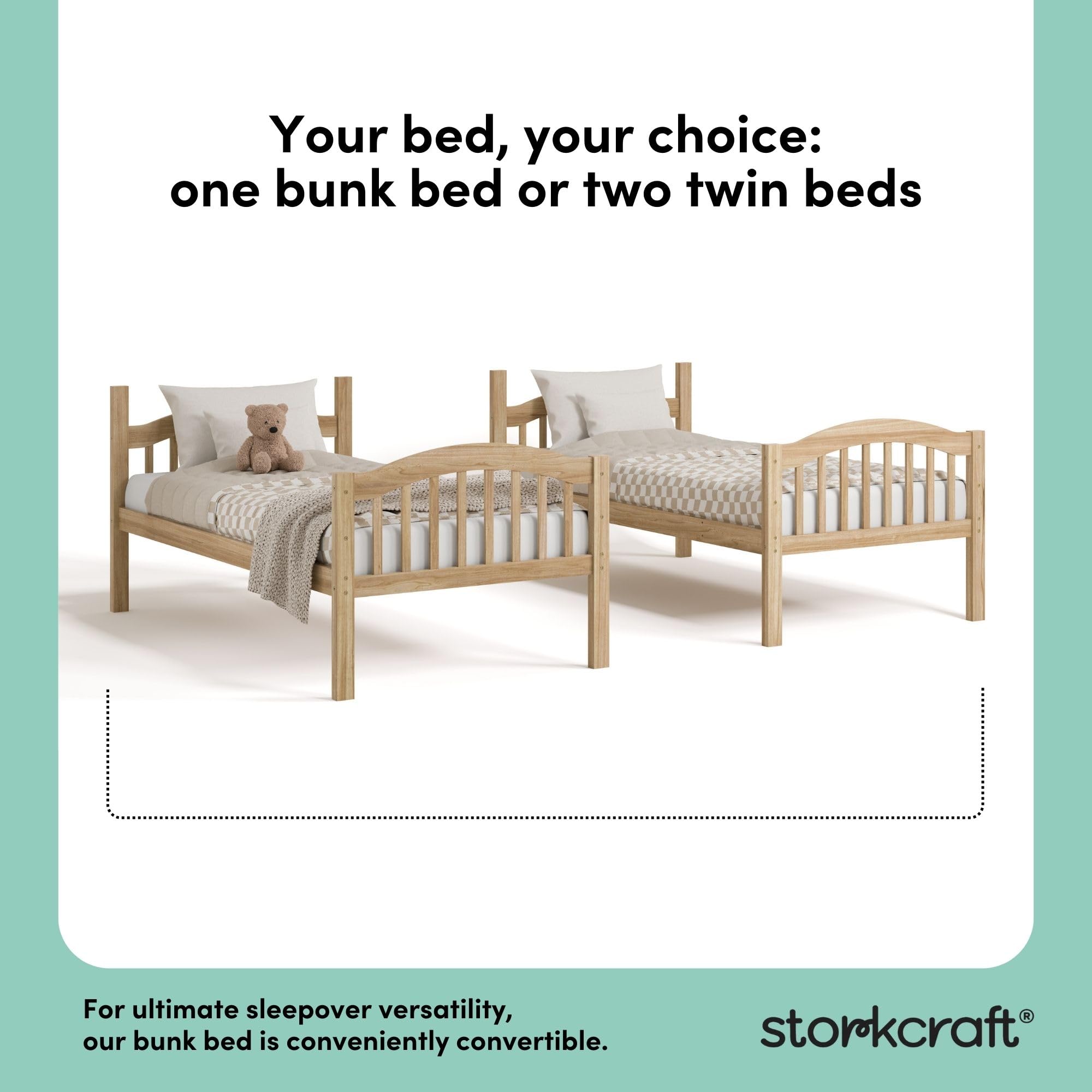 Twin Over Twin Bunk Bed with Ladder