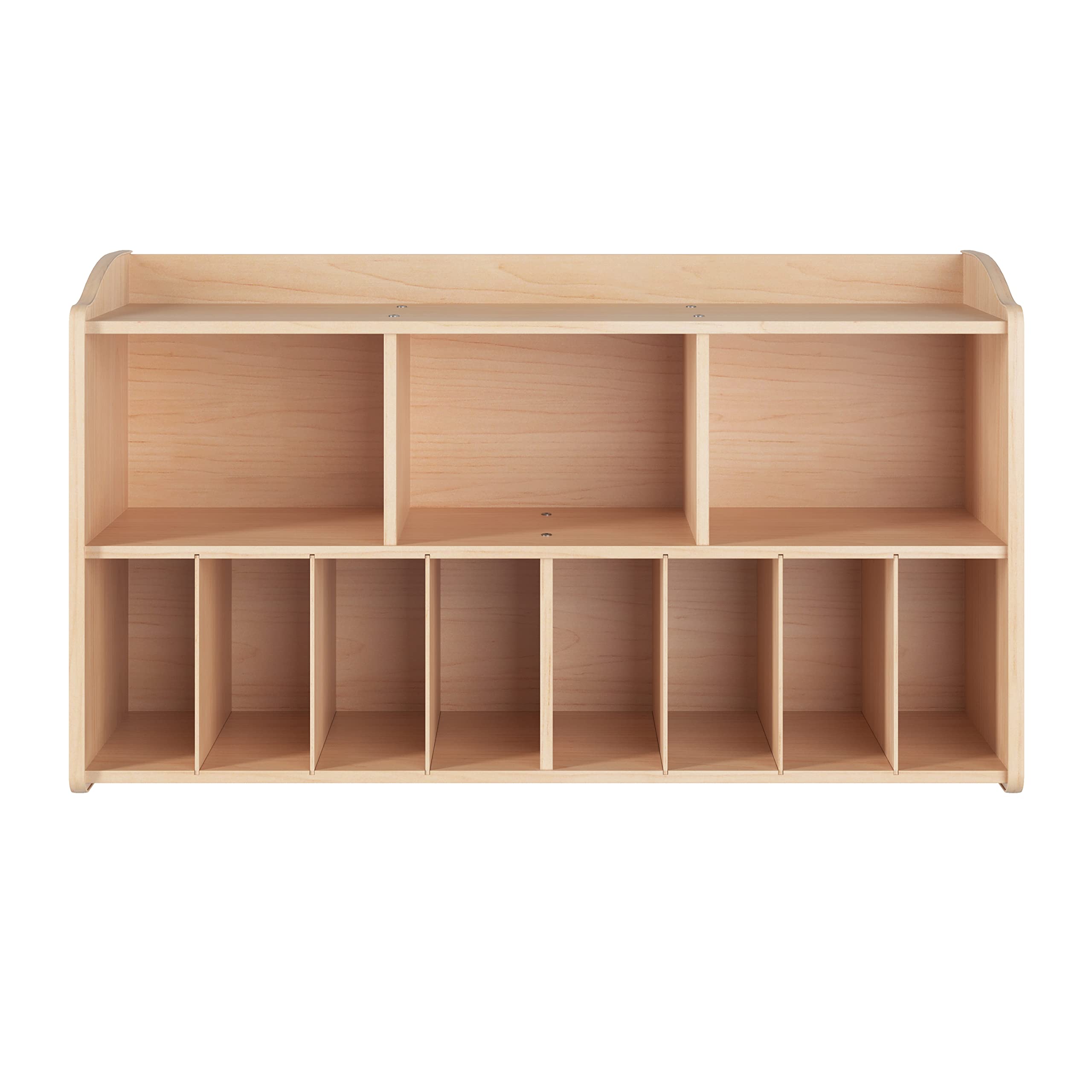 Wooden Diaper Organizer with 11 Storage Compartments for Daycare