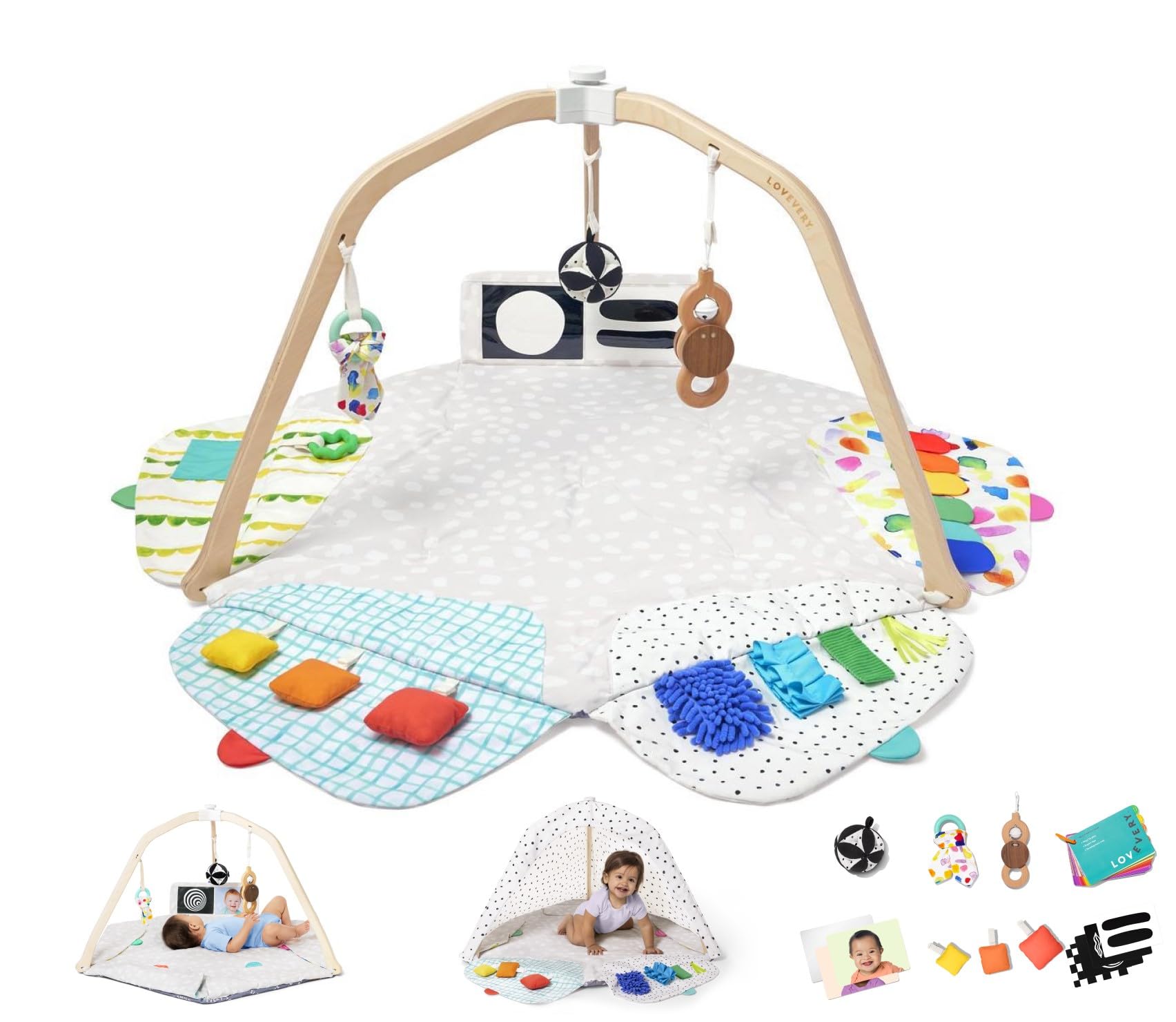Developmental Activity Gym & Play Mat for Baby to Toddler