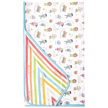 Jumbo Premium Knit 3 Layer Stretchy Throw Blanket 'CoComelon'