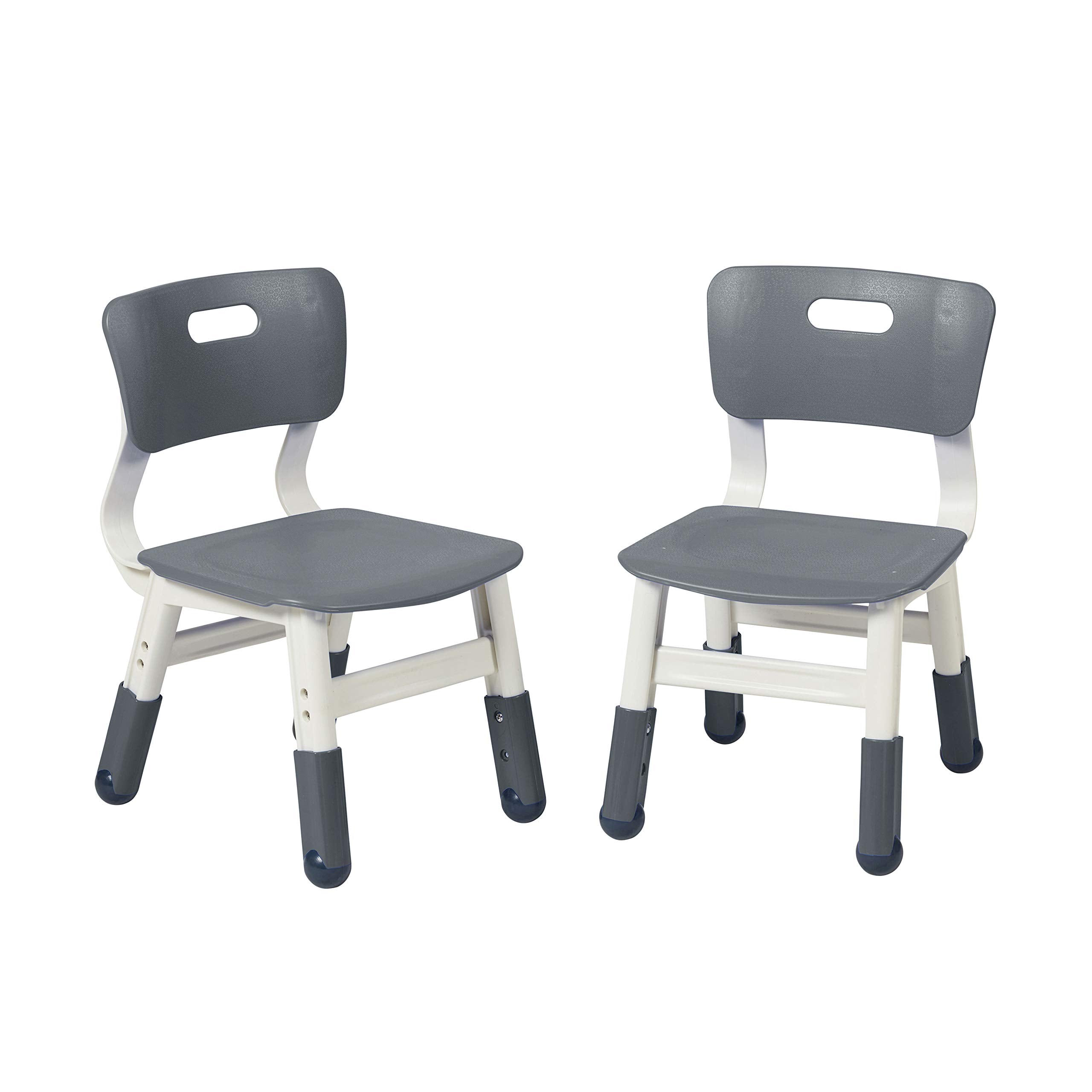 Adjustable Height Kids Chairs - Grey 2-Pack