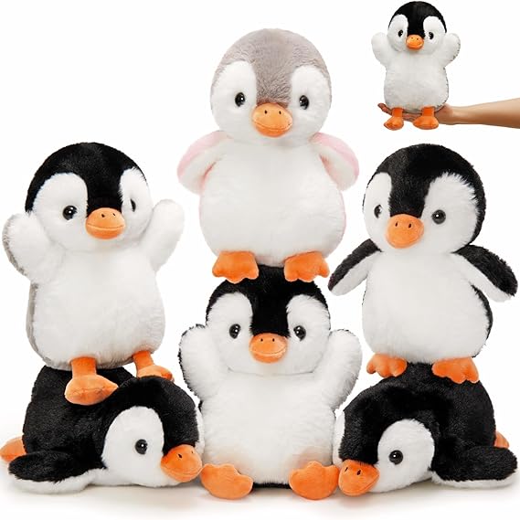 13 inch Stuffed Animals Bulk, 8 Pack Assorted Animals Plush Toy Set with Teddy Bear