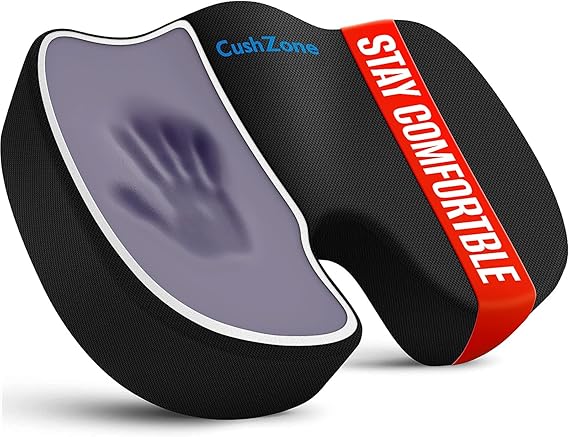 Ergonomic Memory Foam Seat Cushion with Non-Slip Base