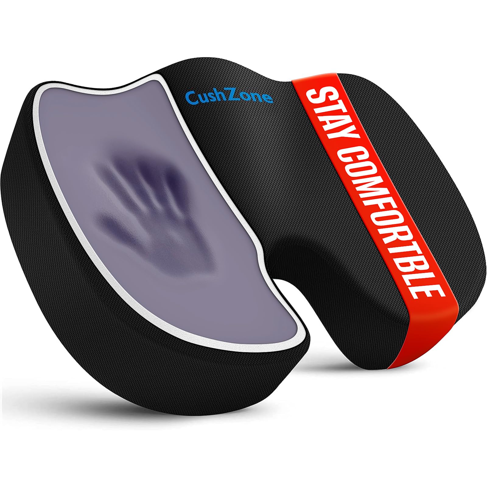 Ergonomic Memory Foam Seat Cushion with Non-Slip Base