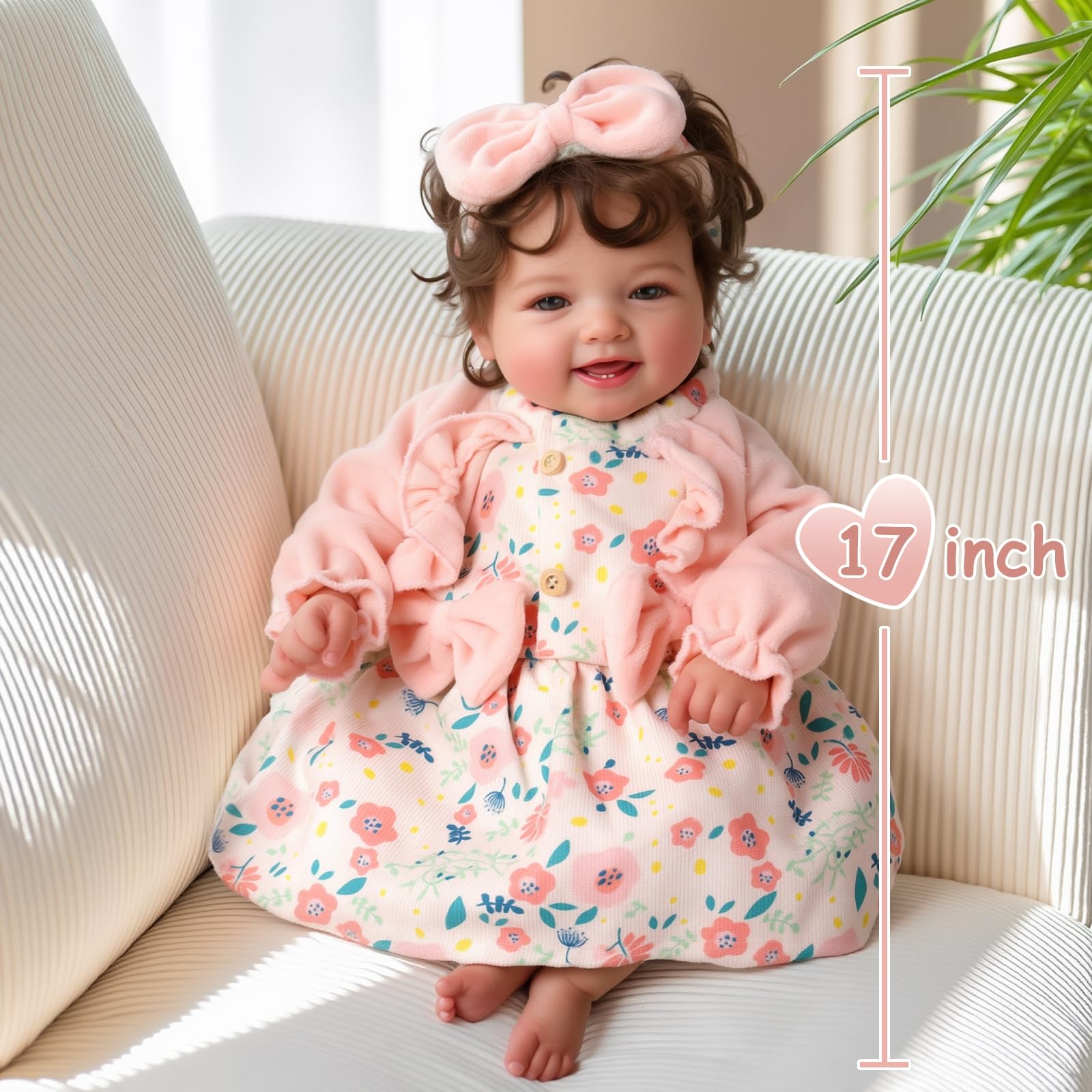 BABESIDE Lifelike Reborn Baby Dolls, 17 Inches Lovely Realistic-Newborn Baby Dolls