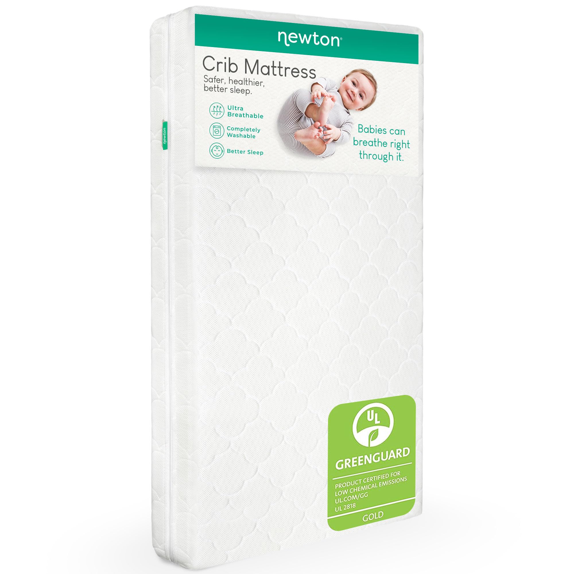 Breathable Washable Crib Mattress 2-Stage Infant Toddler