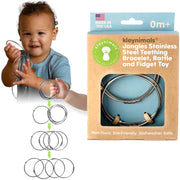 USA Stainless Steel Baby Rattle, Teether, Teething Bracelet & Fidget