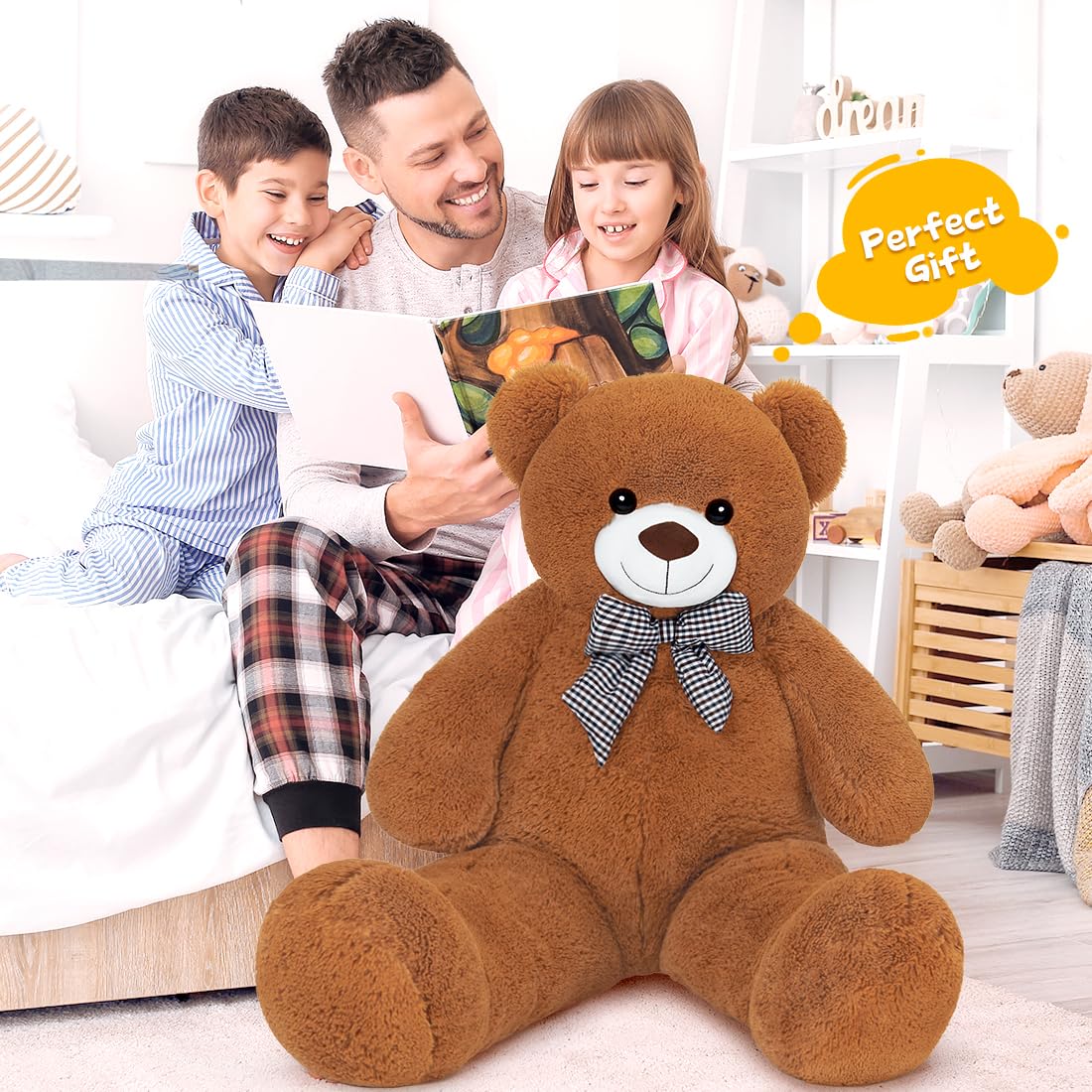 Giant Teddy Bear Stuffed Animals Plush Toy Cute Life Size Big Plush Teddy Bear for Kids