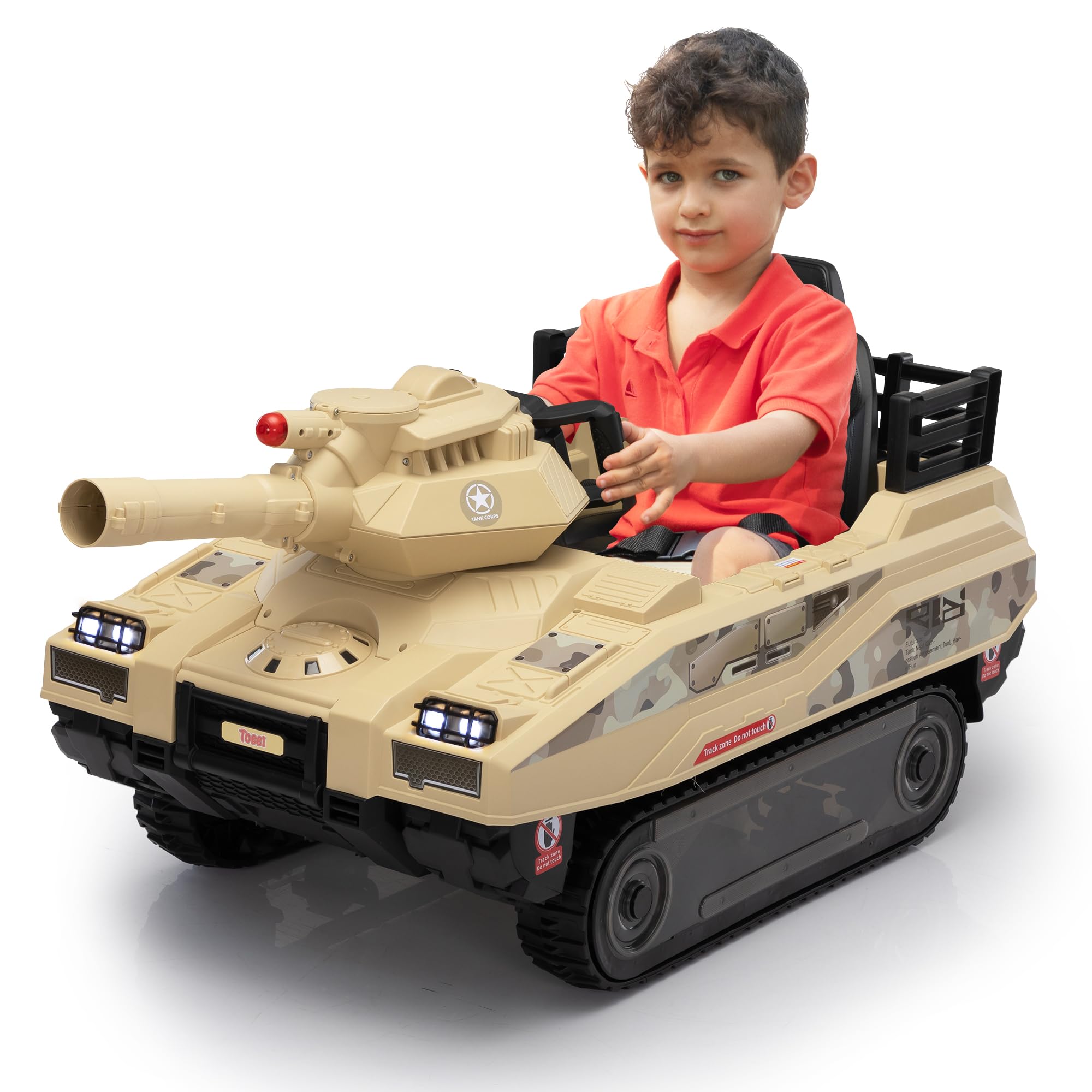Remote Control for Toddlers, 360°Spin Off-Road Fighting Military Vehicle with Missiles