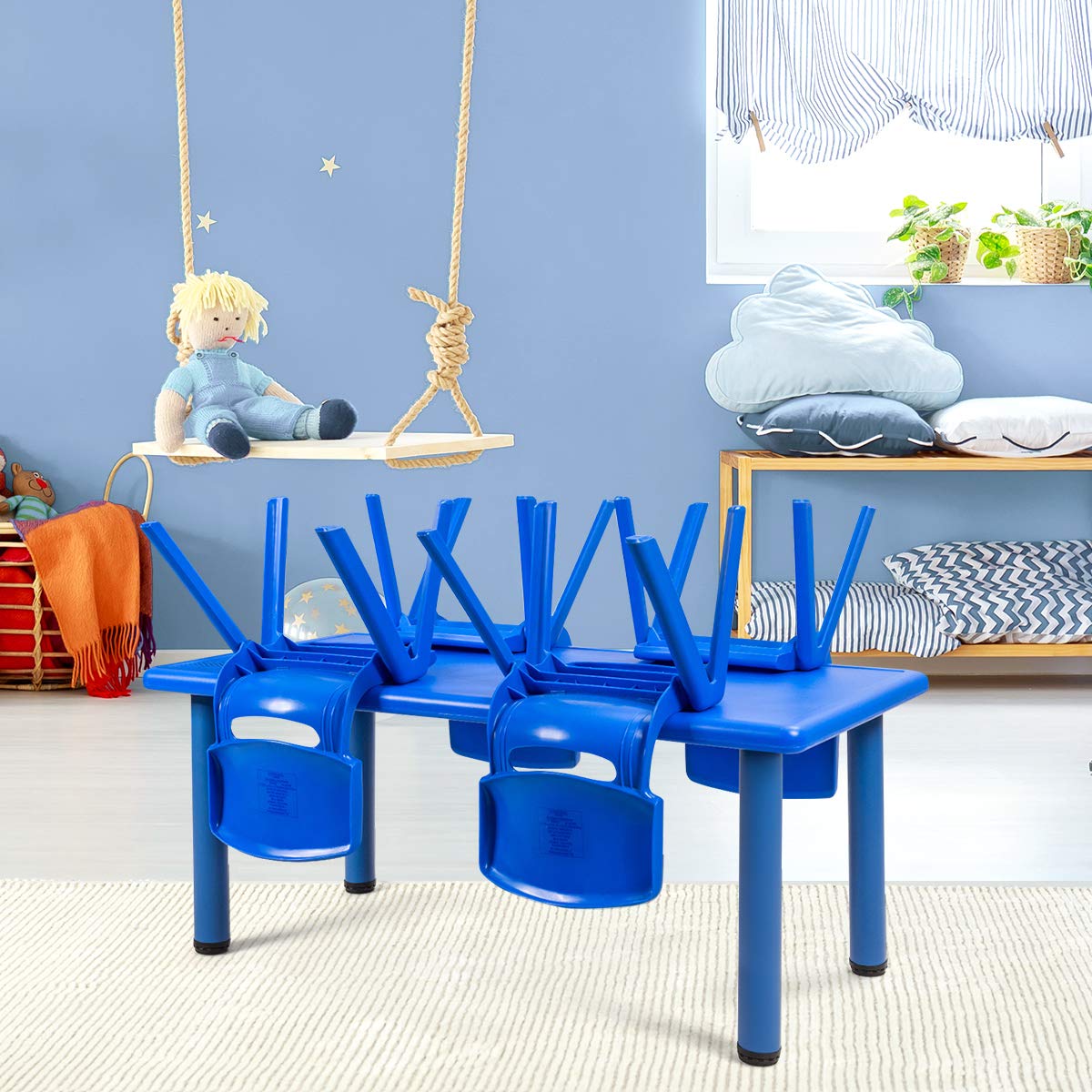Rectangular Kids Activity Table for Reading Drawing Dining