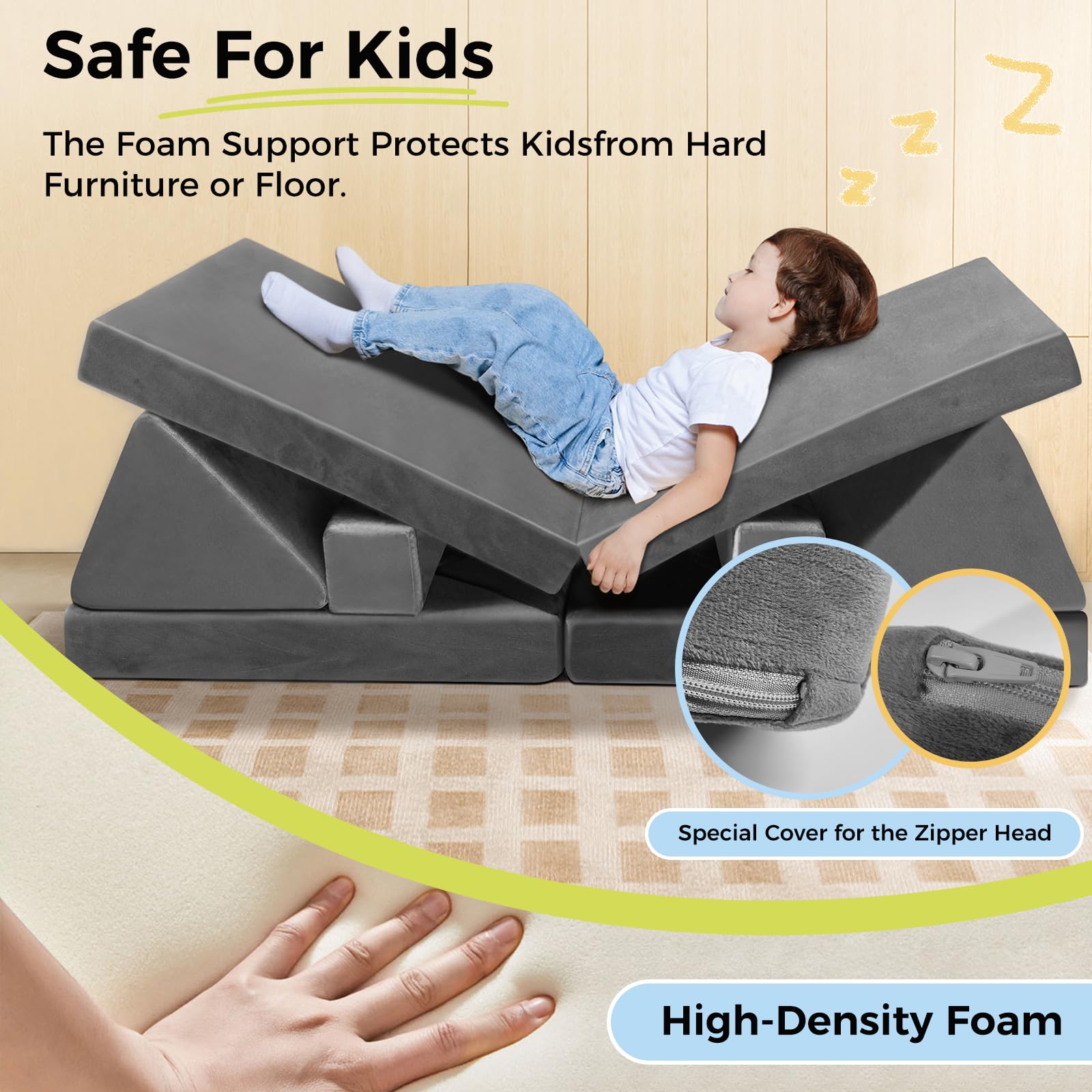 Modular Kids Play Couch 18-Piece Foam Sectional