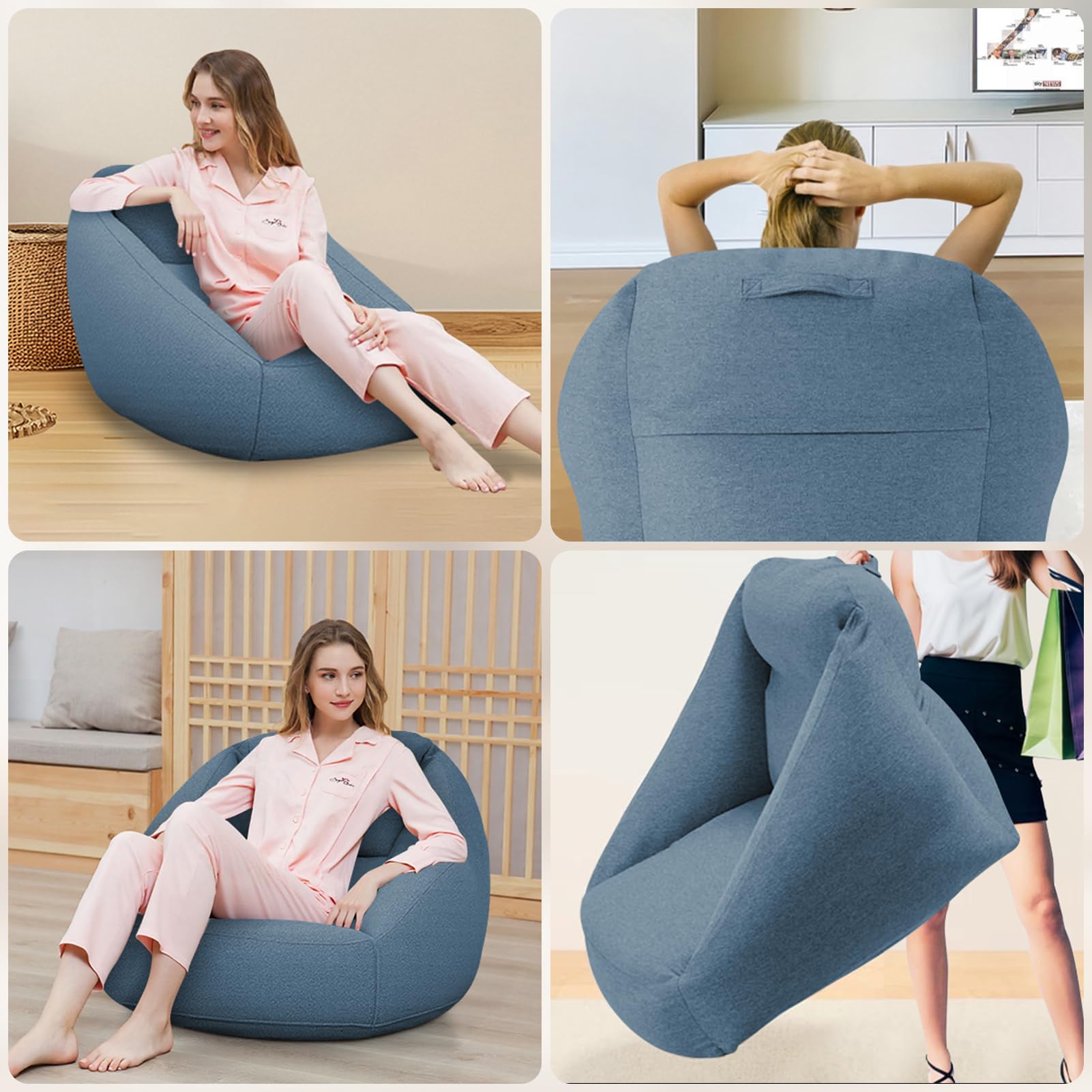 Inflatable Lounge Chair with 5-Zone Air Chambers