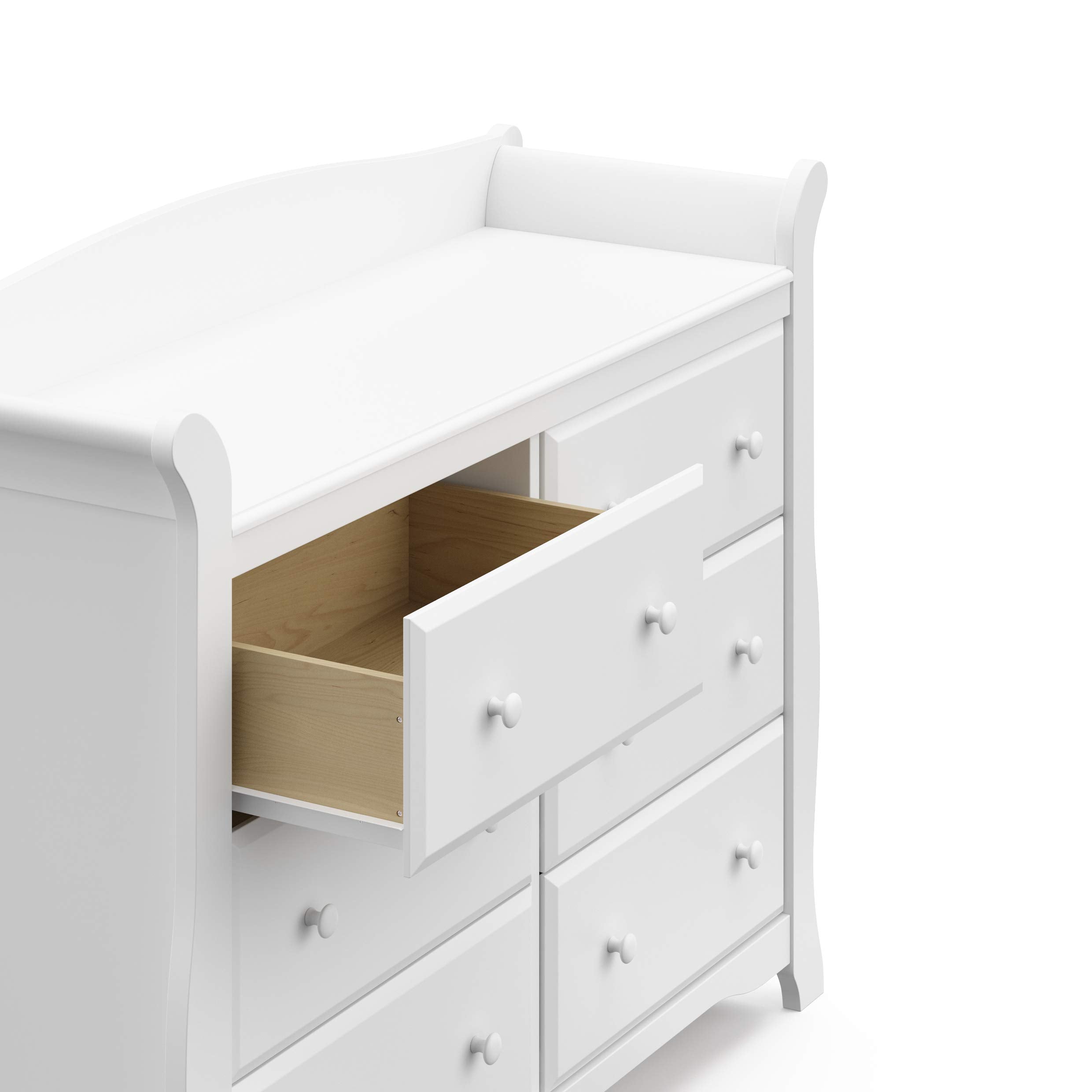 Avalon 6 Drawer Double Dresser (White) – Dresser for Kids Bedroom