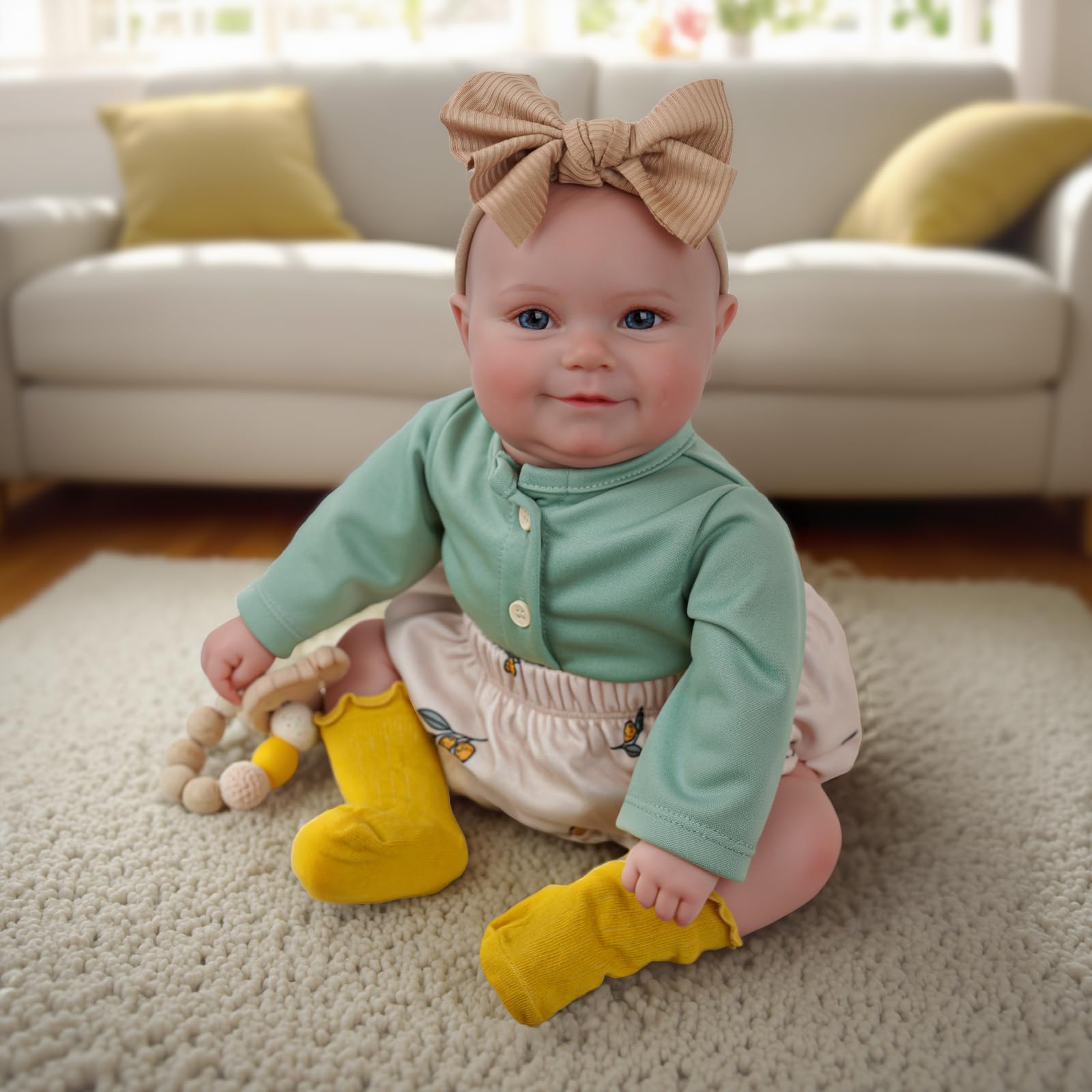 Reborn Baby Dolls, 20Inch Cute Soft Vinyl Realistic-Newborn Baby Doll Poseable