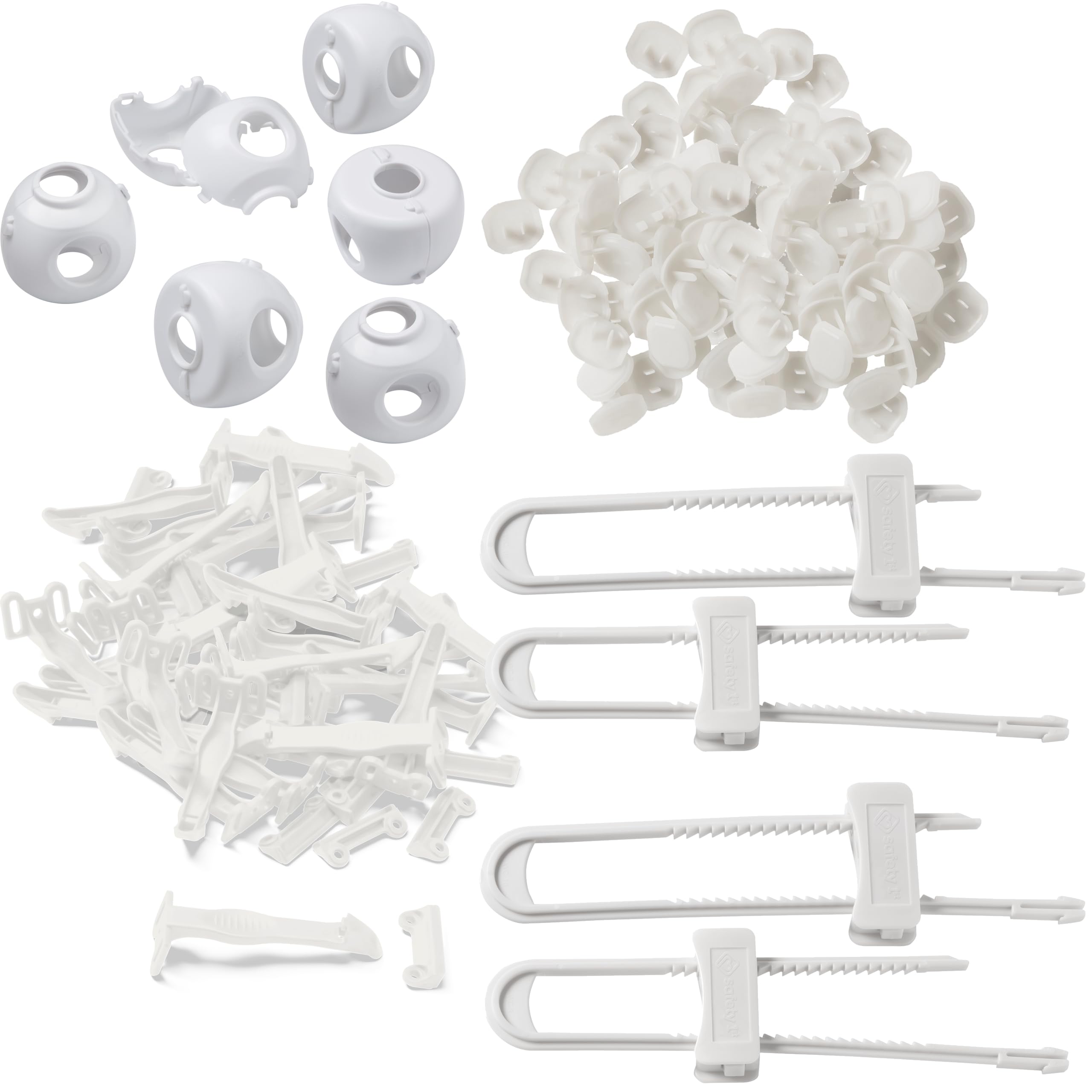 Home Safeguarding and Childproofing Set (80 Pcs), White