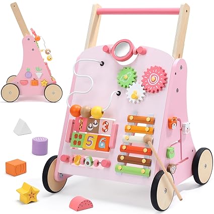 Baby Walker for Boys Girls, 2 in 1 Sit-to-Stand Learning