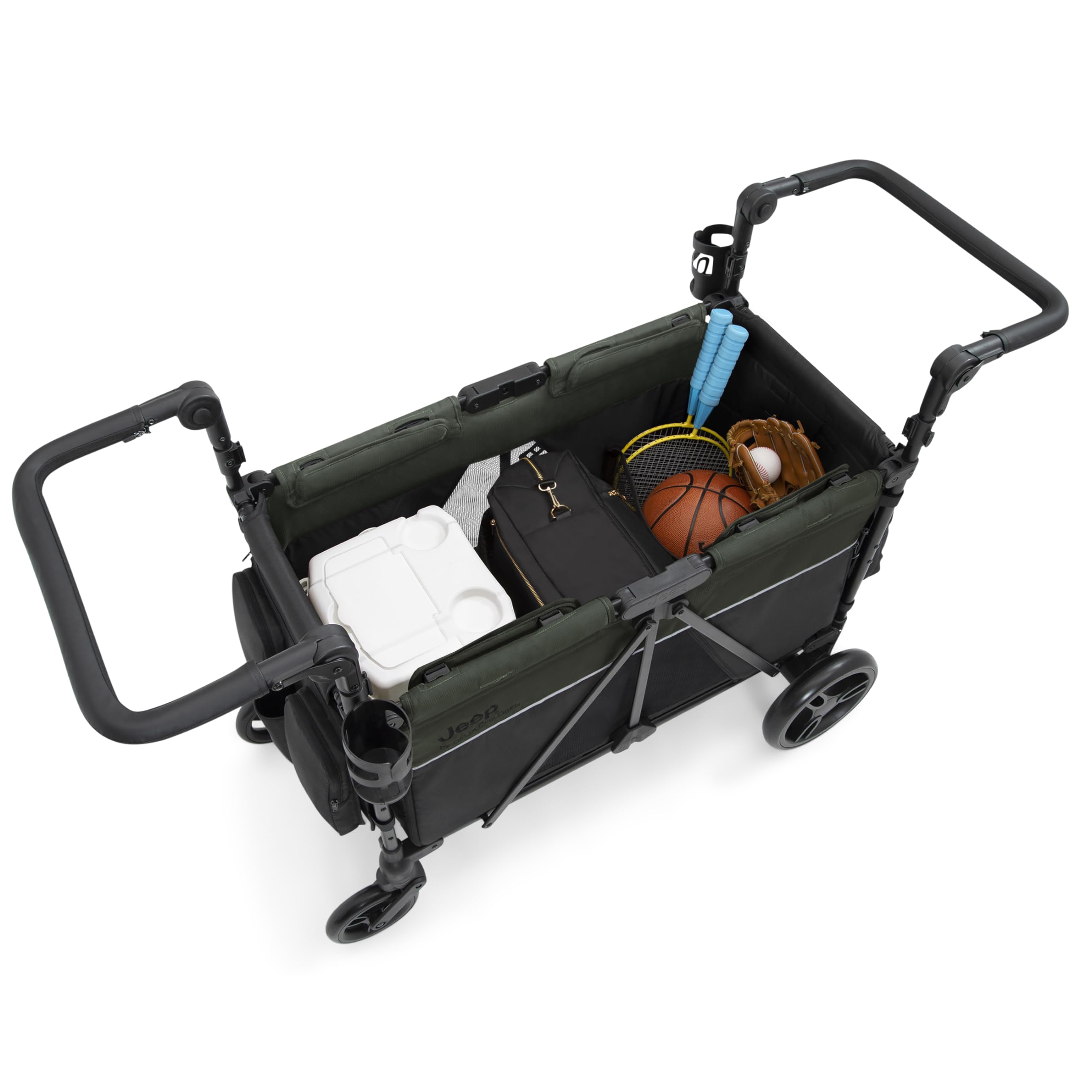 Stroller Wagon by Delta Children Premium Wagon for 2 Kids with Convertible Seats