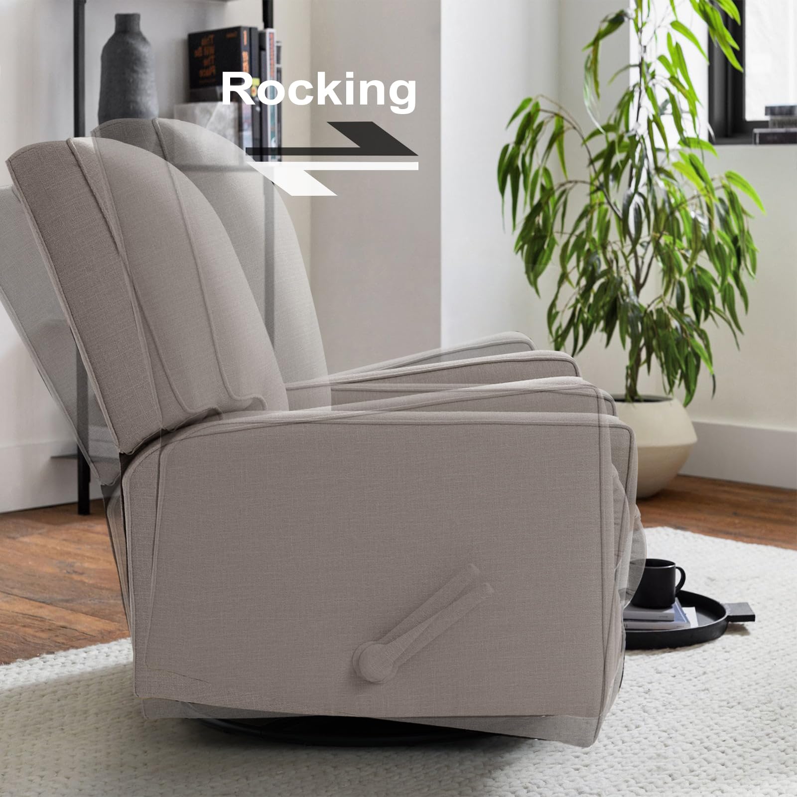 Swivel Glider Recliner Chair with High Back