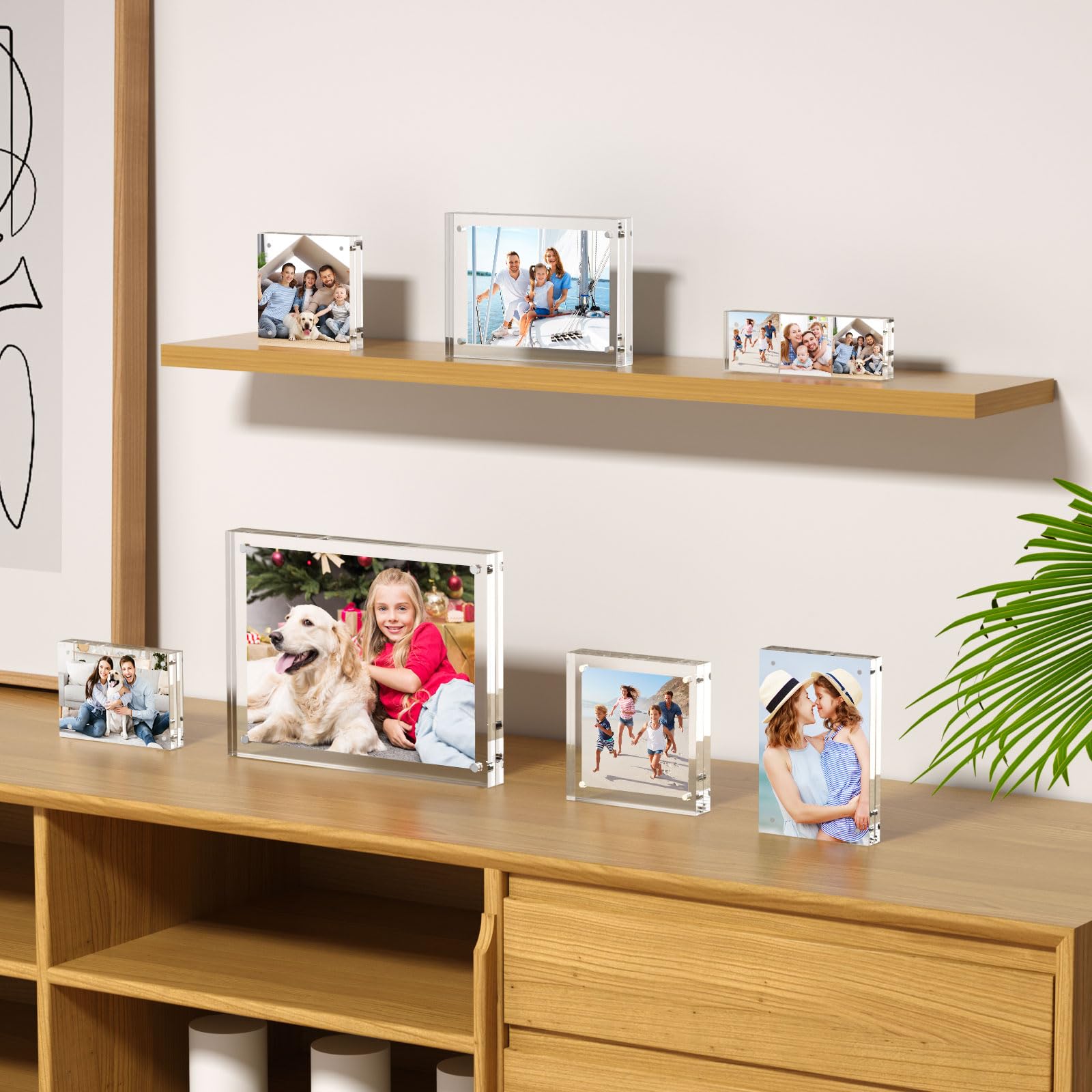 E8x10 Acrylic Picture Frames 3 Pack, 20% Thicker Block