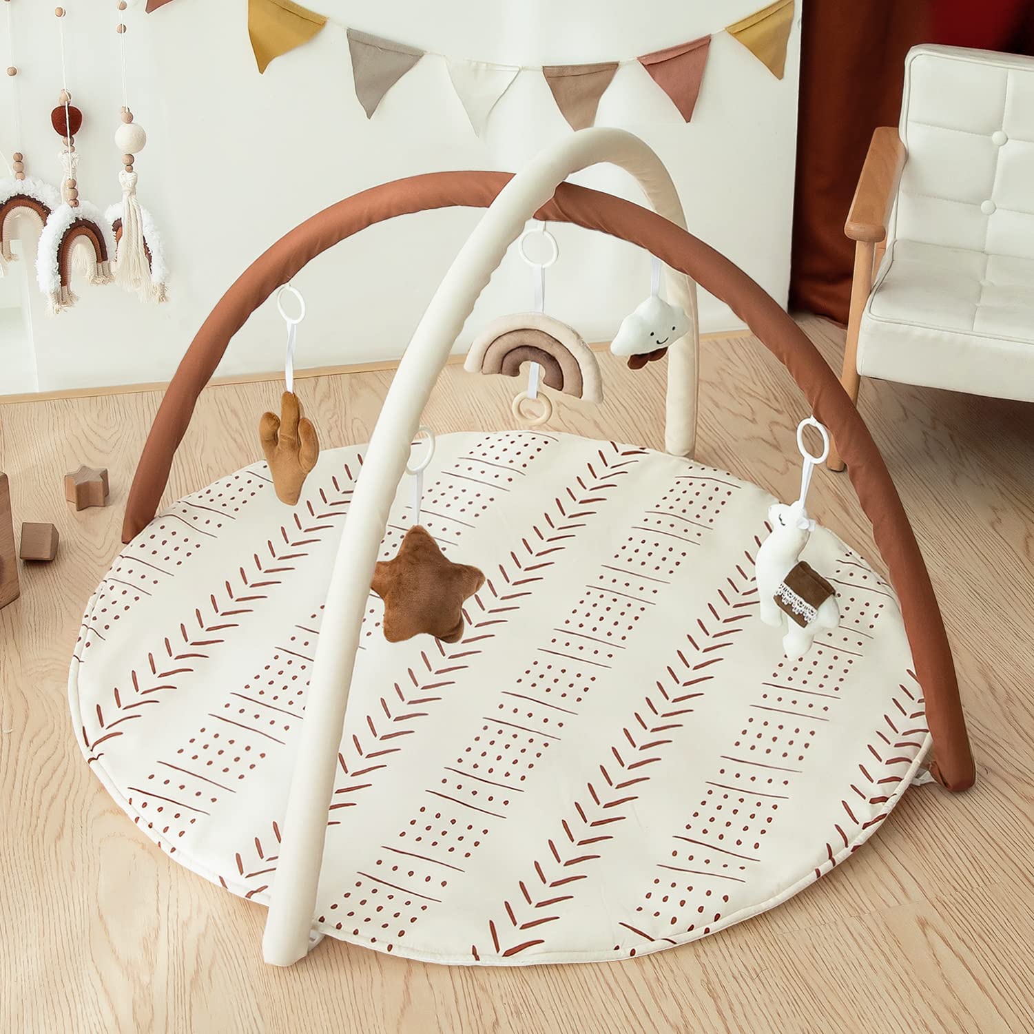 Baby Gym Mat Infant Activity Gym Mudcloth Baby Activity Center