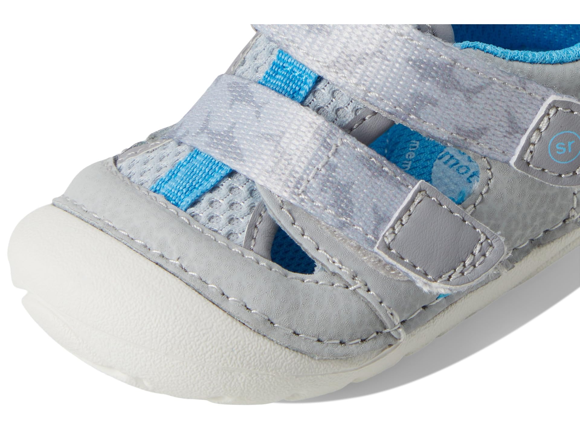 Stride Rite Kids SM Gaia (Infant/Toddler) Sandal, Grey, 4.5 Wide US Unisex