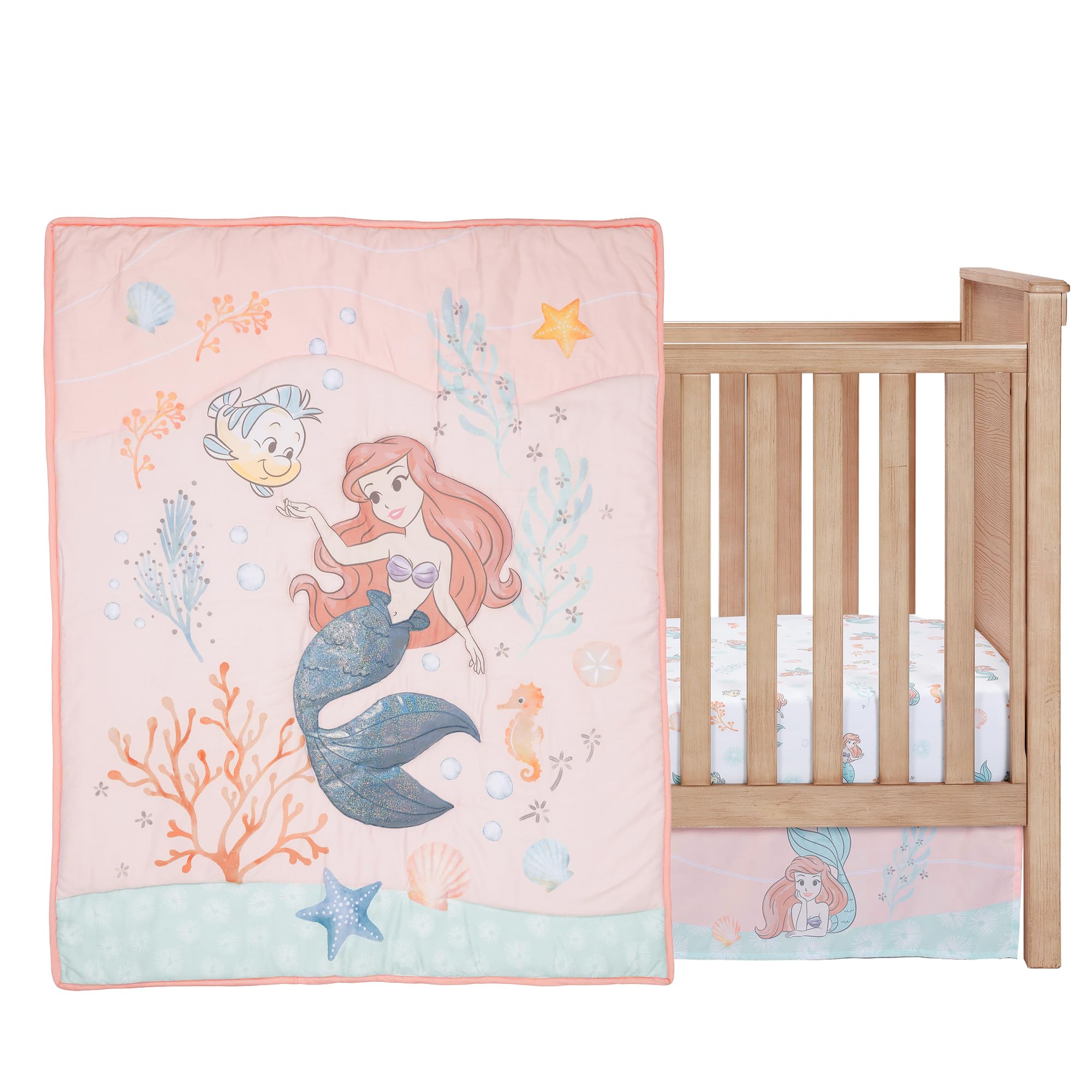 Disney Baby The Little Mermaid 3-Piece Baby Crib Bedding Set