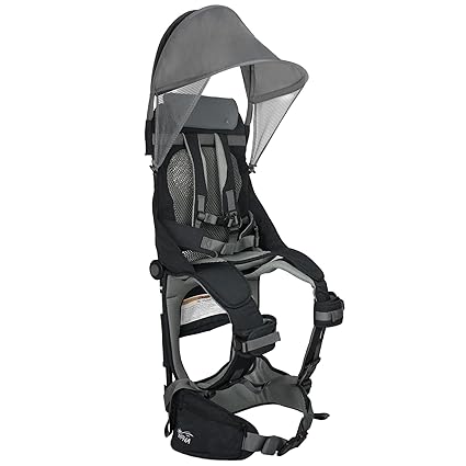 Hiking Backpack Carrier, Lightweight Toddler Shoulder Carrier with Sun Shade