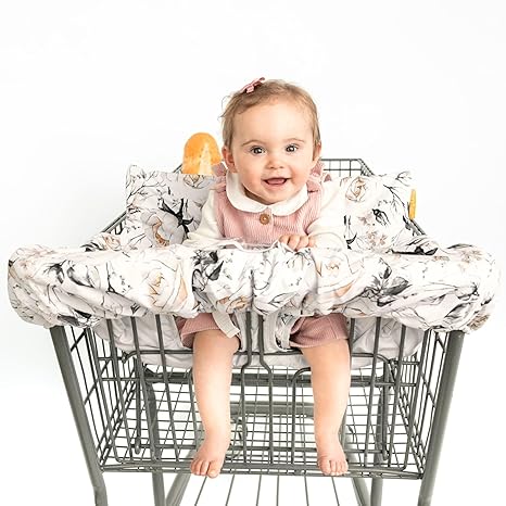 2-in-1 Cushy High Chair Cover and Shopping Cart Cover for Baby, Comfortable Cover