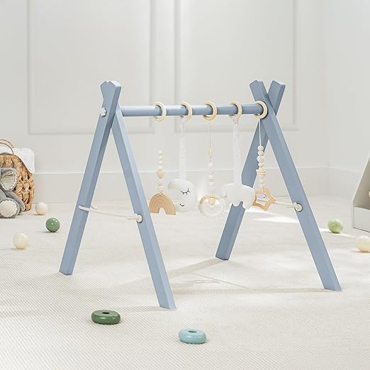 Wooden Baby Play Gym - Natural Finish Pinewood Baby Activity Gym