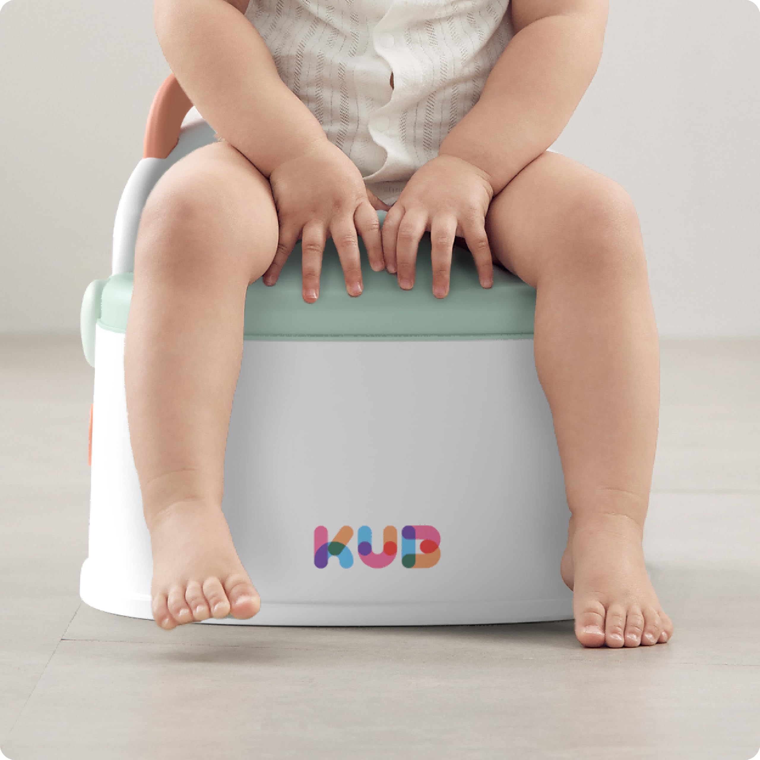 KÜB 3-in-1 Potty Training Toilet (Chair, Seat, Step Stool) - 9 CM Splash Guard, One-Click Assembly, Easy to Clean - Versatile Toddler Potty Trainer for Boy Girl - Green