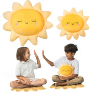 2 Pcs Plush Sofa Cushion Cute Stuffed Sun Shaped Floor Pillow Car Throw Pillow Soft Toy for Kids Women Girls Bedside Home Decoration 13.7 Inch, 23.6 Inch