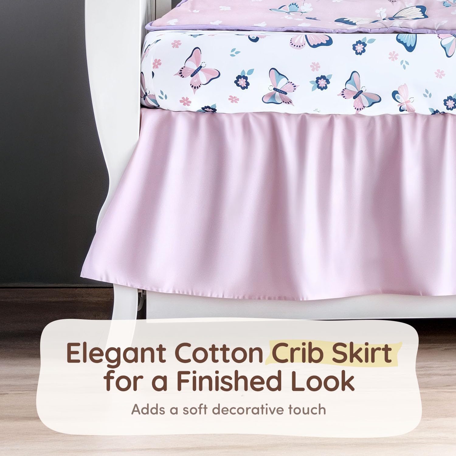 5-Piece Butterfly Crib Bedding Set