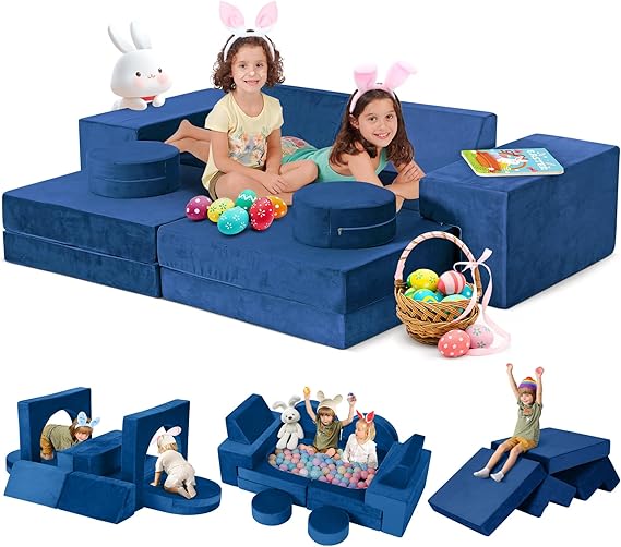 Modular Kids Play Couch, K12 PRO 400+DIY Creative Foam Couch for Playroom