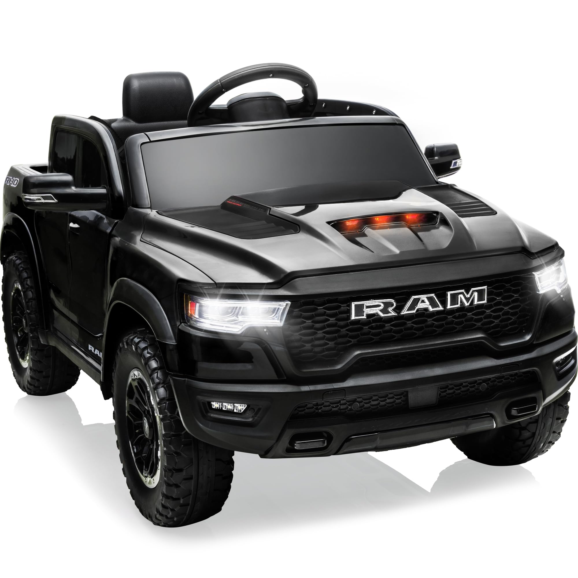 12V Licensed Ram 1500 Ride on Toy for Kids, Toddler Ride on Pickup Truck