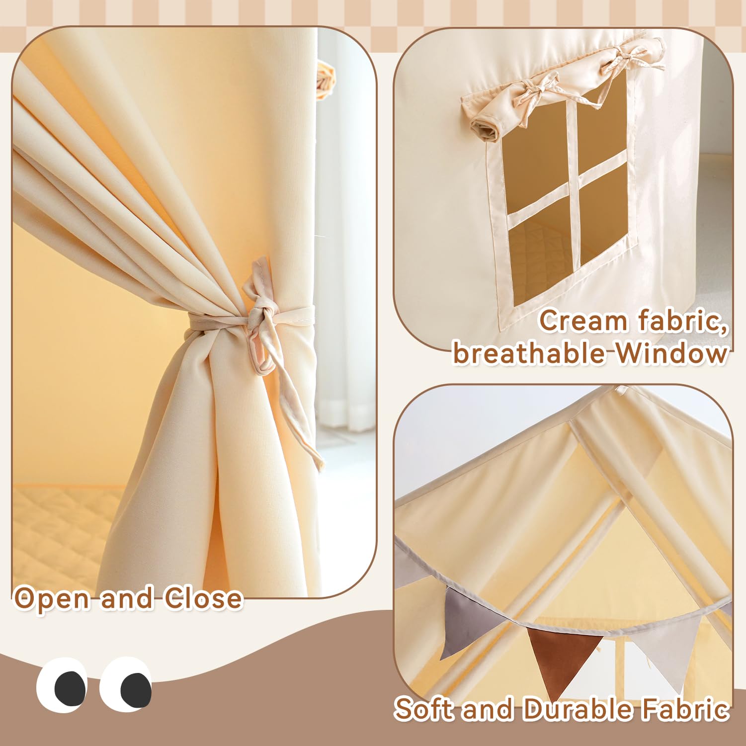 Indoor Play Tent with Padded Mat for Kids