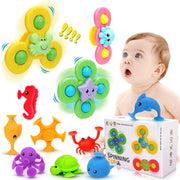 Bath Toys for Baby - 11 Pcs Window Toys for Toddlers, Airplane Car Travel